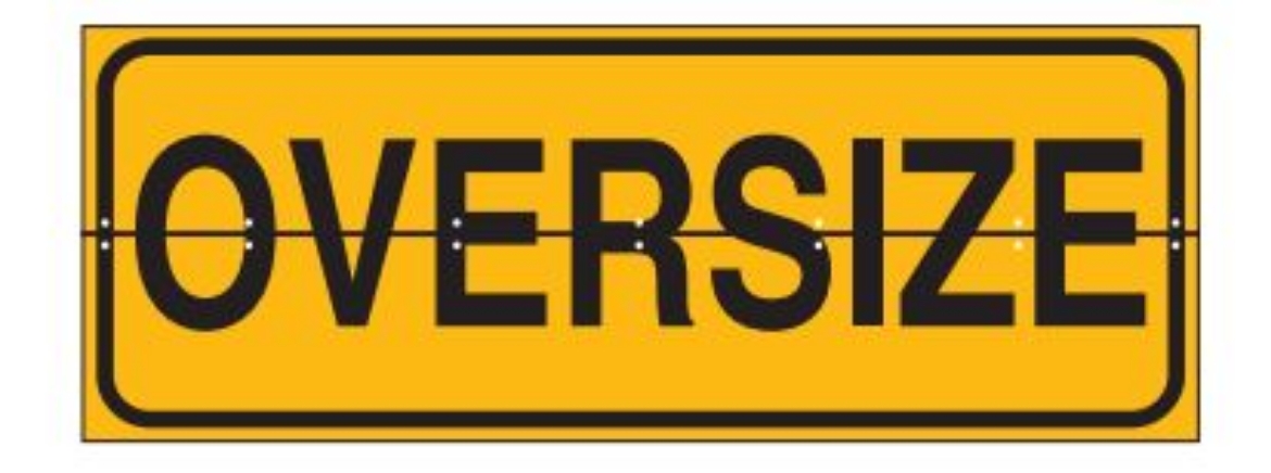 Picture of SIGN OVERSIZE 1 PIECE HINGED ALU 1200X450MM