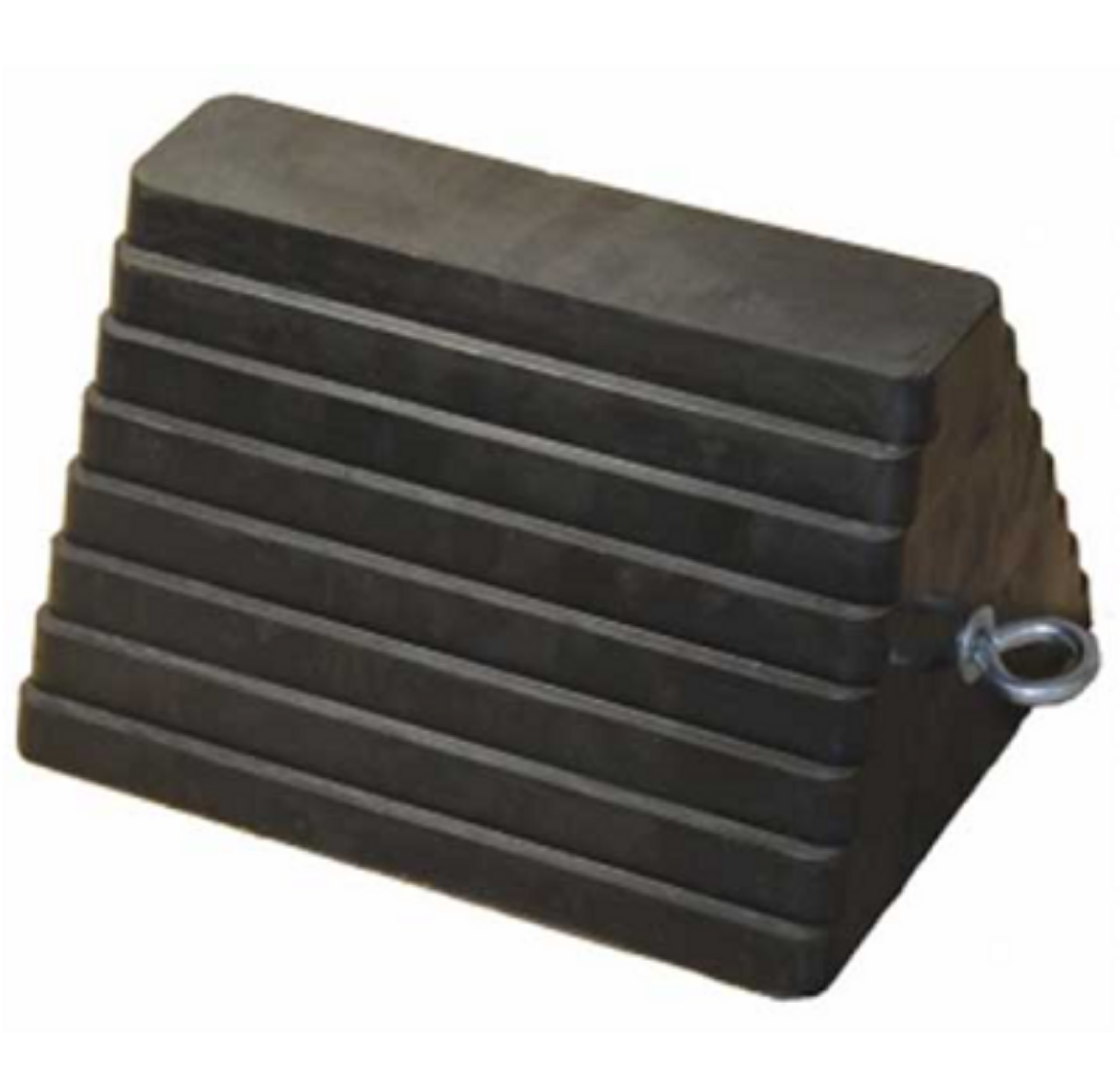 Picture of Rubber Pyramid Wheel Chock With Eyebolt (L) 250mm x (W) 200mm x (H) 150mm