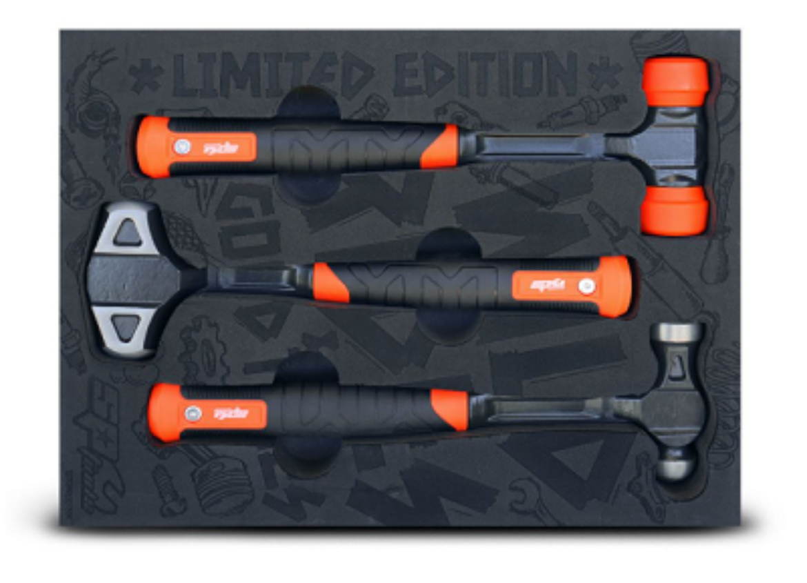 Picture of SP Tools SP39003X 3pce - Ball Pein + Soft Head + Club Limited Edition Hammer Set