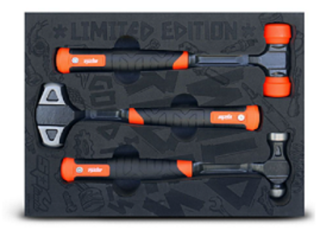 Picture of SP Tools SP39003X 3pce - Ball Pein + Soft Head + Club Limited Edition Hammer Set