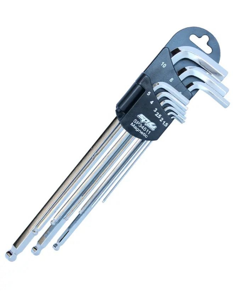 Picture of KEY SET MAGNETIC BALL DRIVE HEX - METRIC - CHROME - 9PC