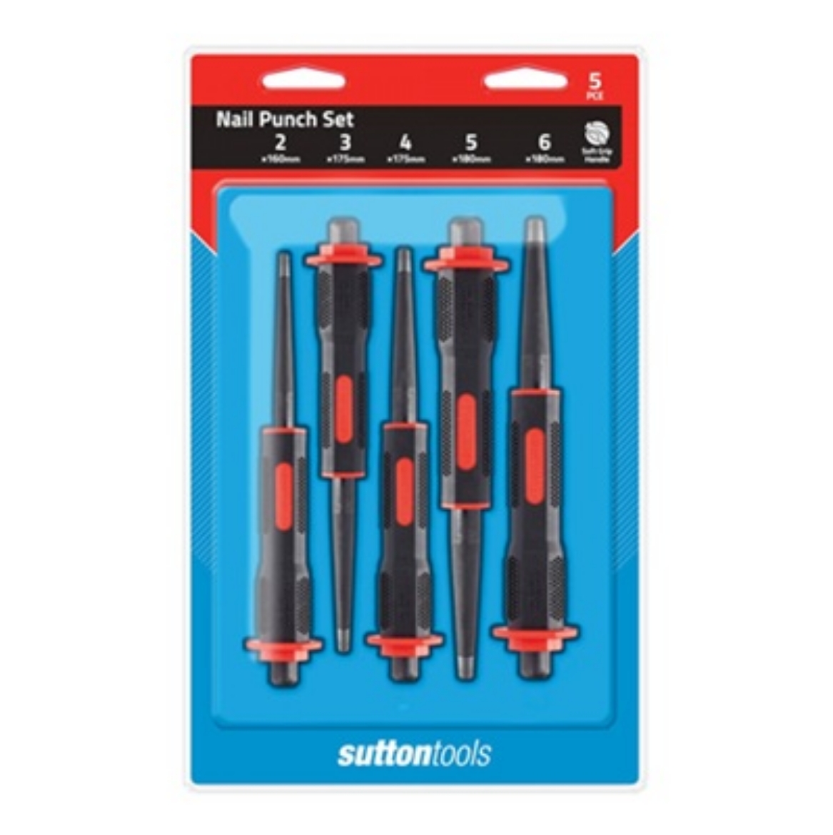 Picture of NAIL PUNCH M709 SOFT GRIP 5 PCE SET (2, 3, 4, 5, 6mm)