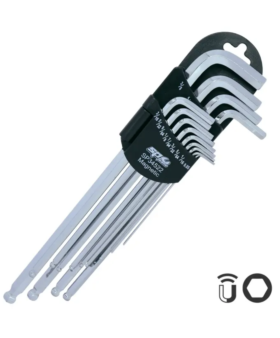 Picture of KEY SET MAGNETIC BALL DRIVE HEX - SAE - CHROME - 13PC