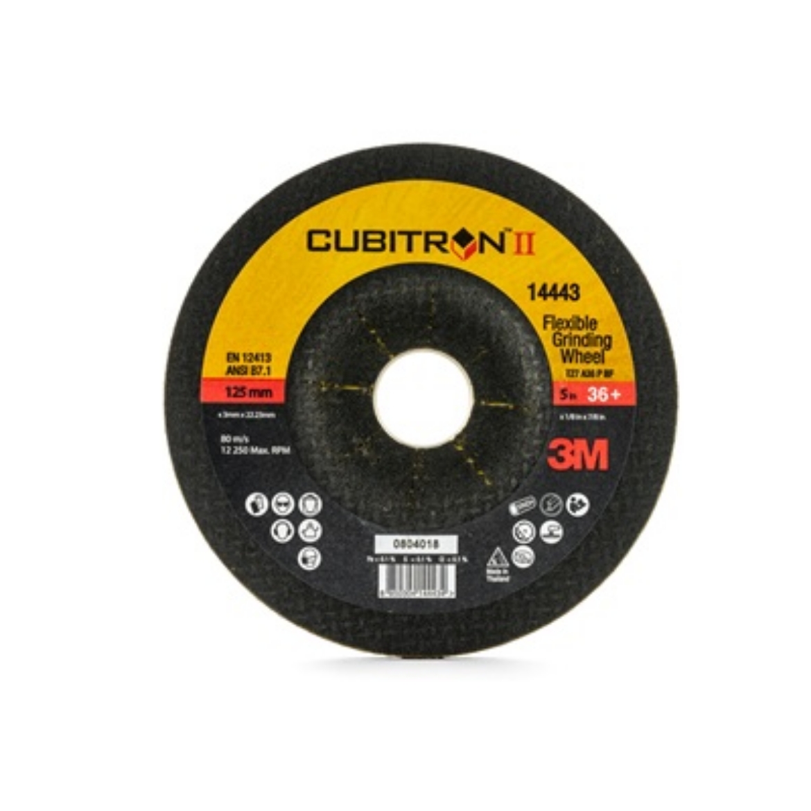 Picture of 3M 125mm / 5" x 3mm 36 Grit Cubitron 2 II Flexi Grinding Disc