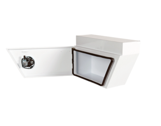 Picture of PARAMOUNT STANDARD UTE UNDER TRAY - STEEL -  LEFT OF WHEEL - WHITE (660/510L X 260W X 405H)