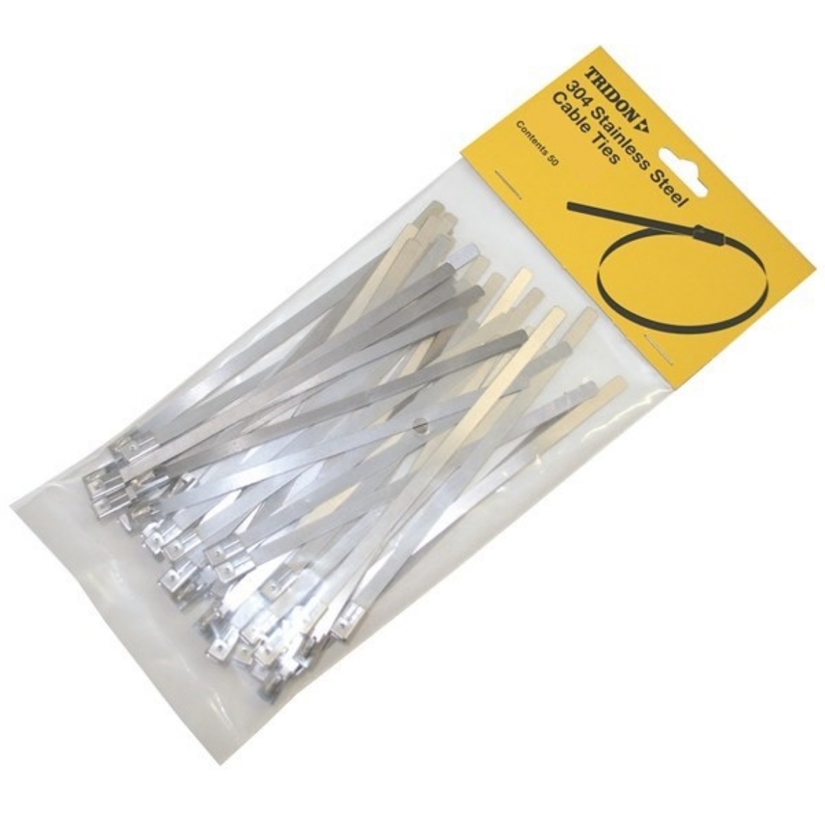 Picture of TRIDON CABLE TIE STAINLESS STEEL 300X4.5MM PKT.50