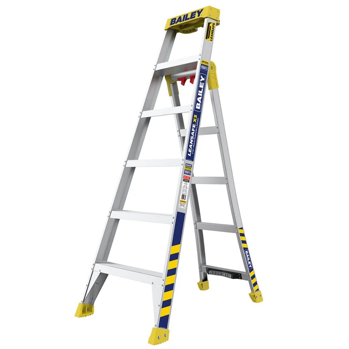 Picture of BAILEY ALUMINIUM LEANSAFE X3 - 3 in 1 LADDER 1.8M (150KG)