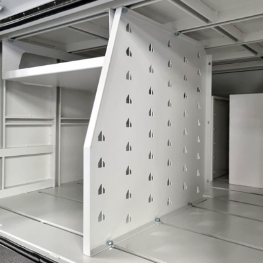 Picture of PARAMOUNT CANOPY INTERNAL ANGLED FRONT DIVIDER - RIPPLE WHITE (800H X 750D)