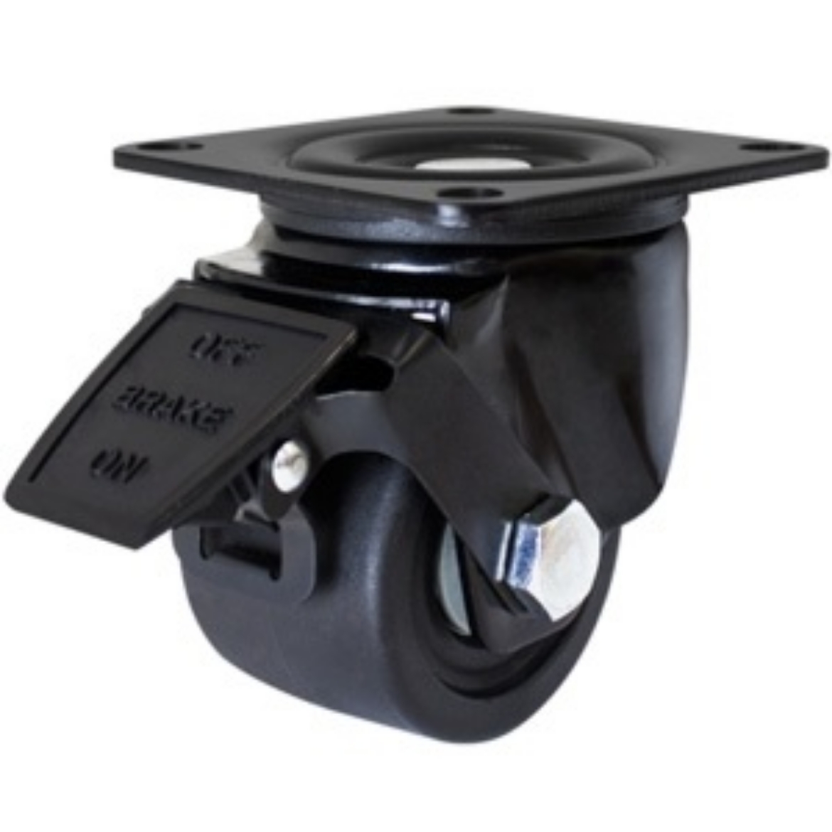 Picture of 75MM LOW PROFILE SWIVEL PLATE CASTOR (500KG PER WHEEL) with Brake (S3006B)