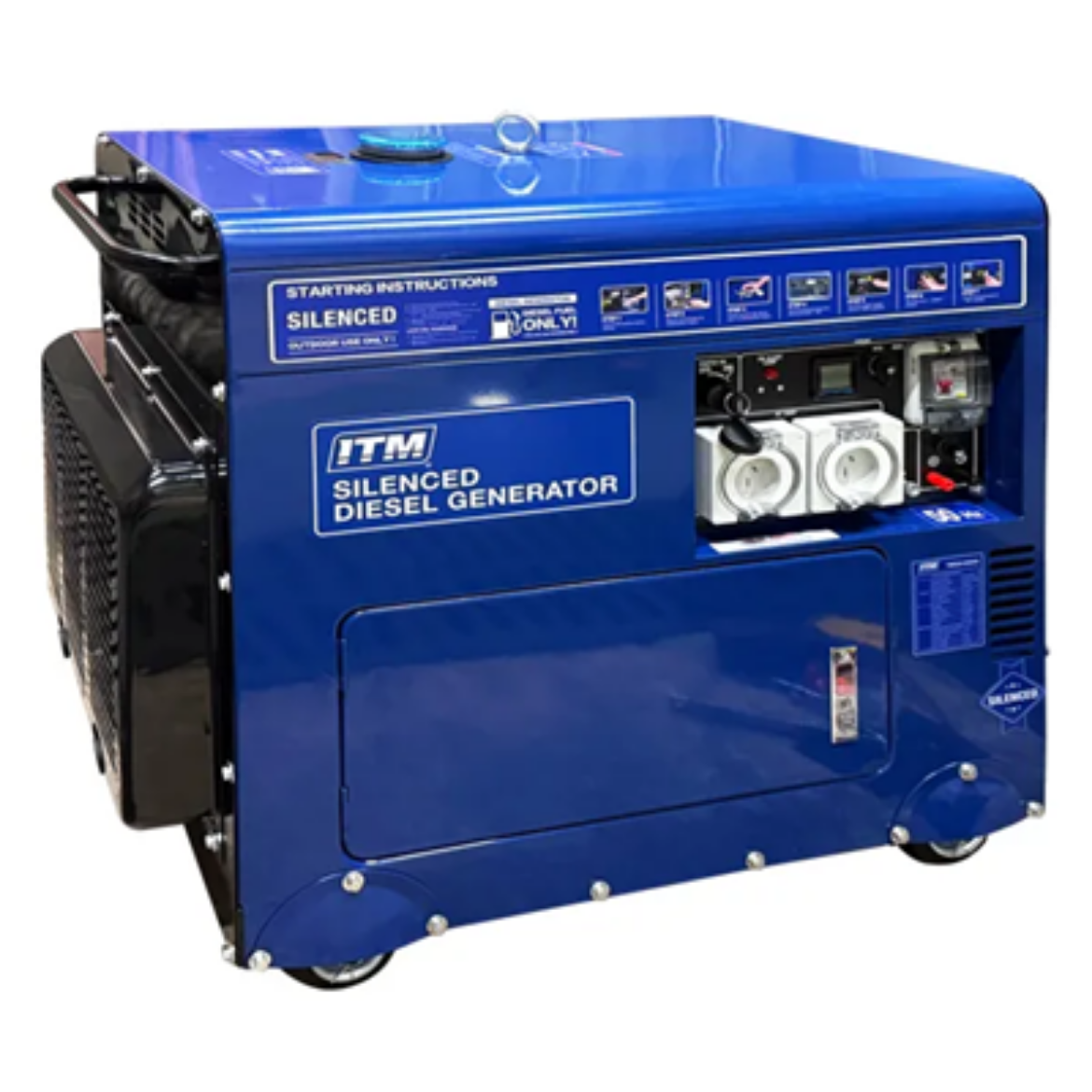 Picture of ITM DIESEL GENERATOR SILENT CABINET 6500W PEAK ELECTRIC START
