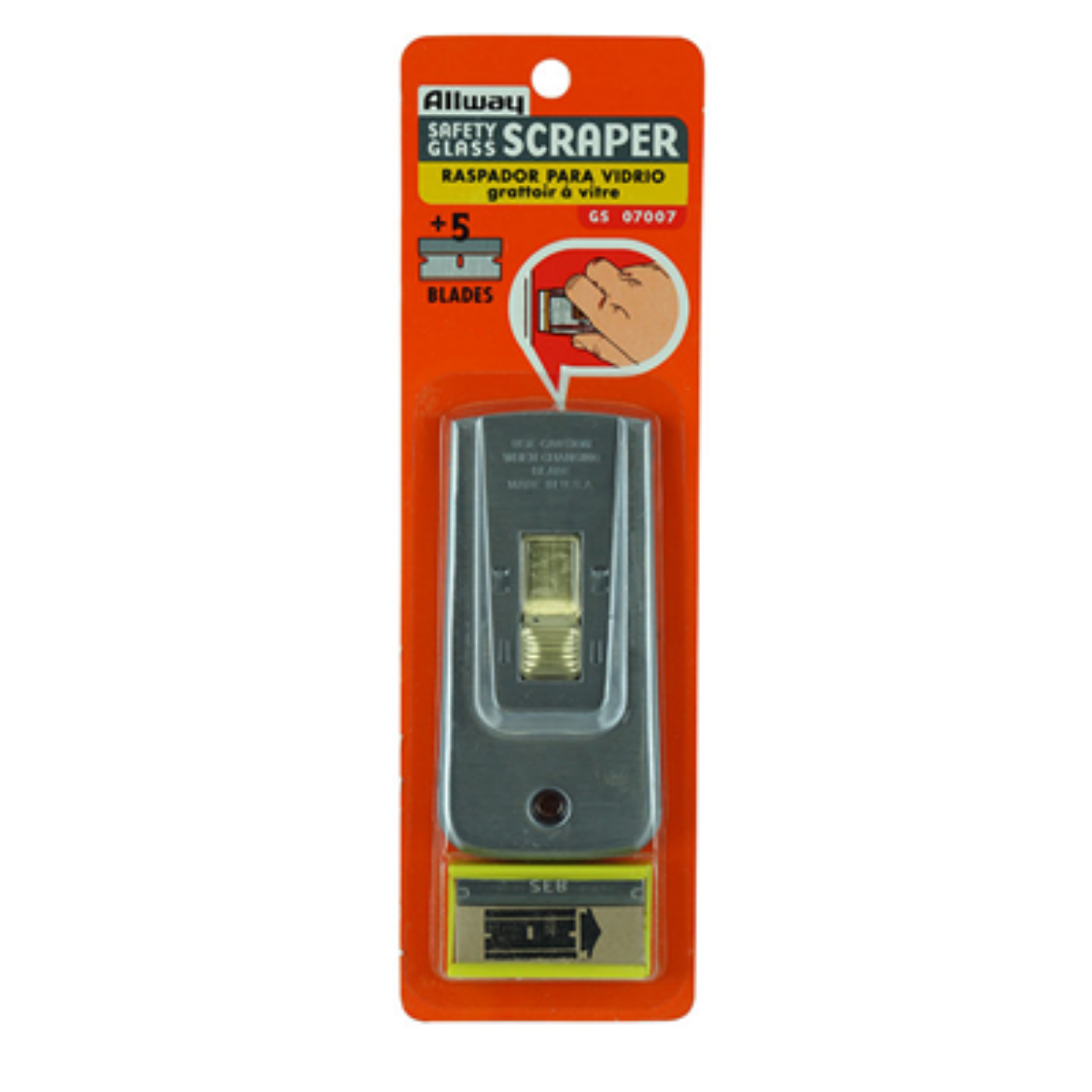 Picture of Sterling Brass Button Scraper 5 Blades Carded - GS07007