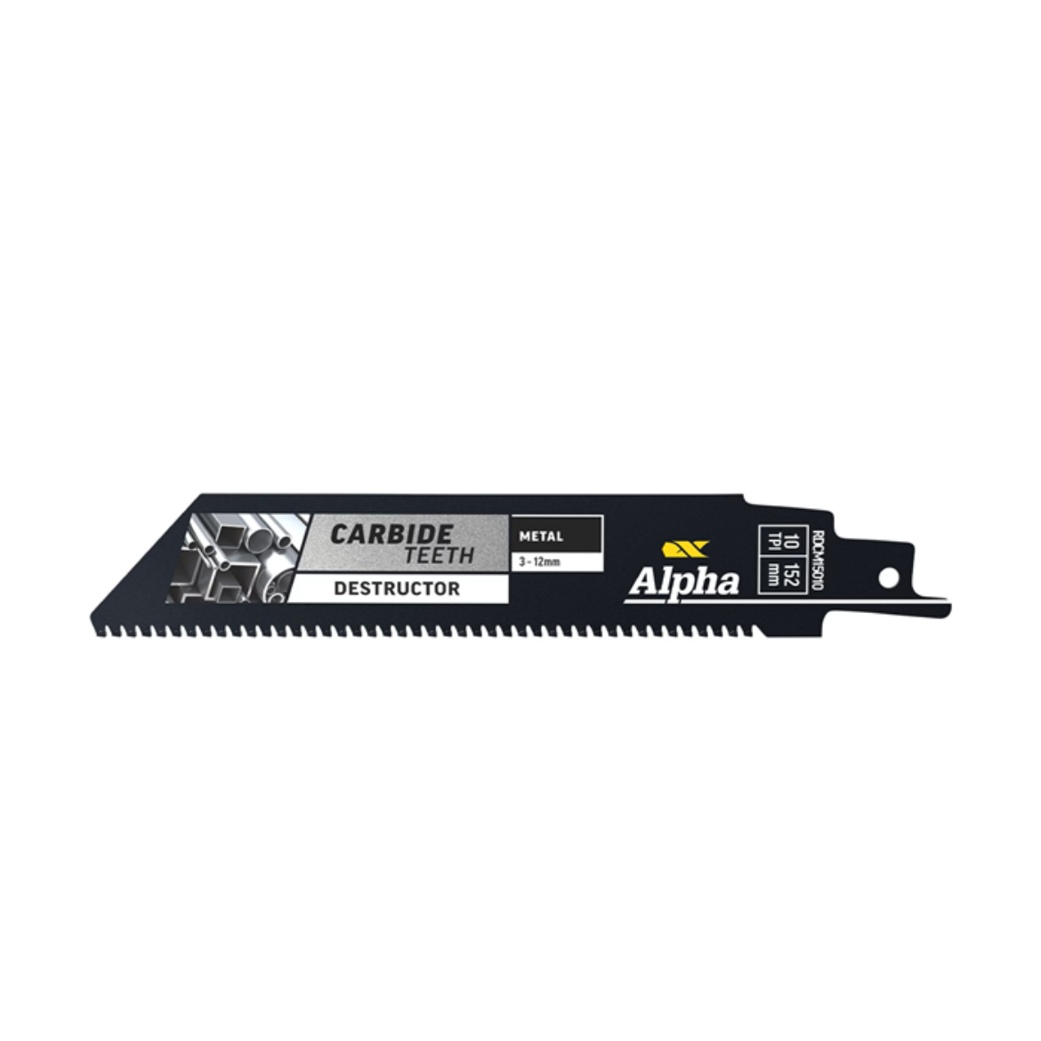 Picture of Alpha Carbide Teeth TCT Destructor Metal Recip Blade | 10 TPI - 152MM